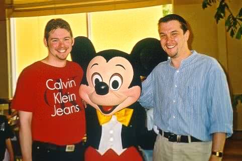 Both of us with Mickey - the compulsory picture!